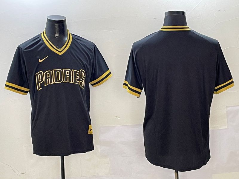 Men San Diego Padres Blank Black Gold Game 2025 Nike MLB Jersey style 1